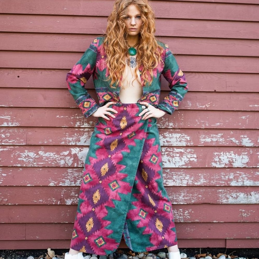 Vintage Southwest Print Suit - image 1